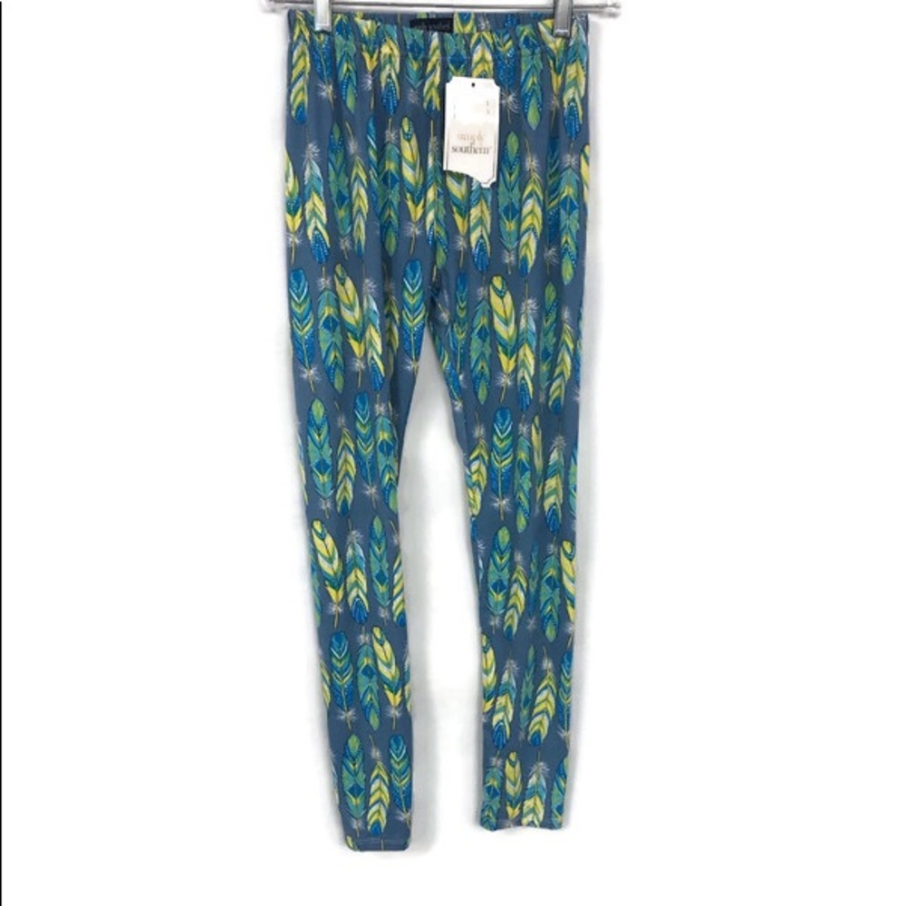 SIMPLY SOUTHERN‎ FEATHER LEGGINGS OS